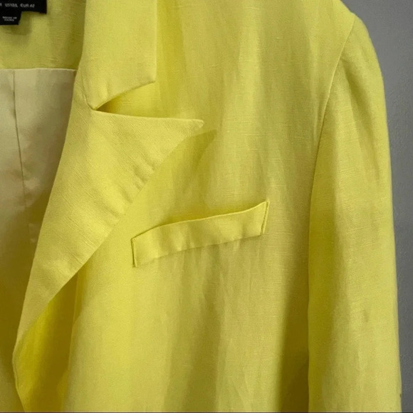 COPY - BARDOT / Revolve Summer Linen Blazer in Sunshine Front Single Button Siz… - Picture 11 of 14
